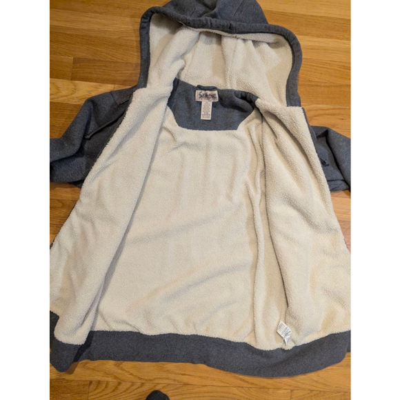 L.L.Bean Katahdin Ironworks Gray Sherpa Lined Full Zip Hoodie Size Small - Picture 10 of 10